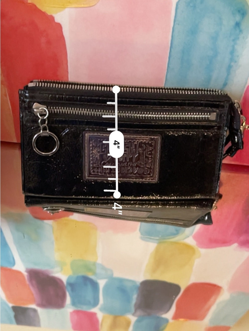 Coach POPPY Y2K Black Patent wristlet - Picture 9 of 10